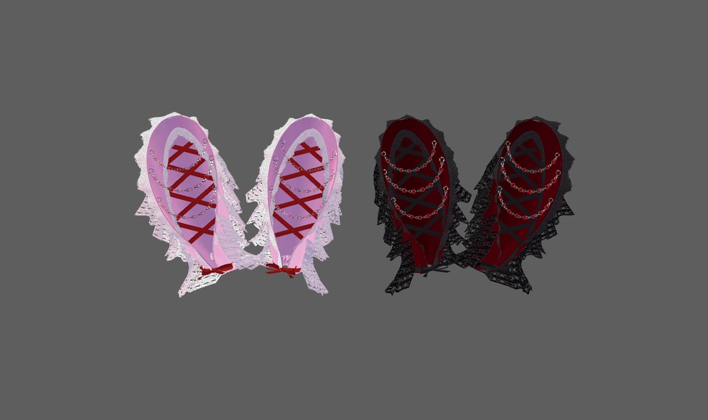 【VRC想定】イヤードレス / Ear Dress (2色セット)