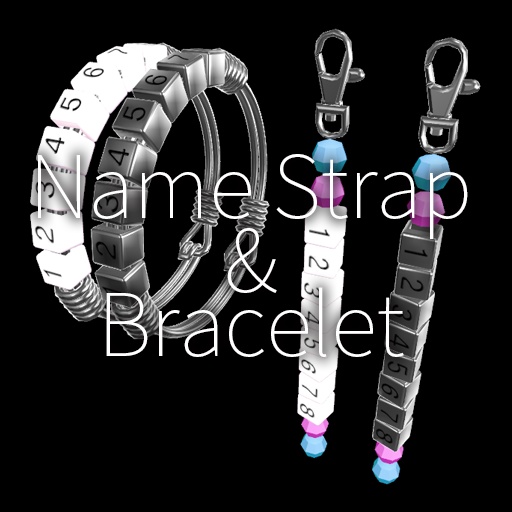 【VRC想定】ネームストラップ&ブレスレット(文字数約250種) / Name Strap & Bracelet