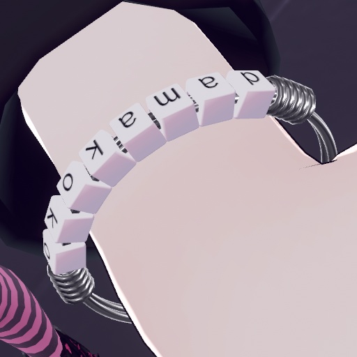 【VRC想定】ネームストラップ&ブレスレット(文字数約250種) / Name Strap & Bracelet