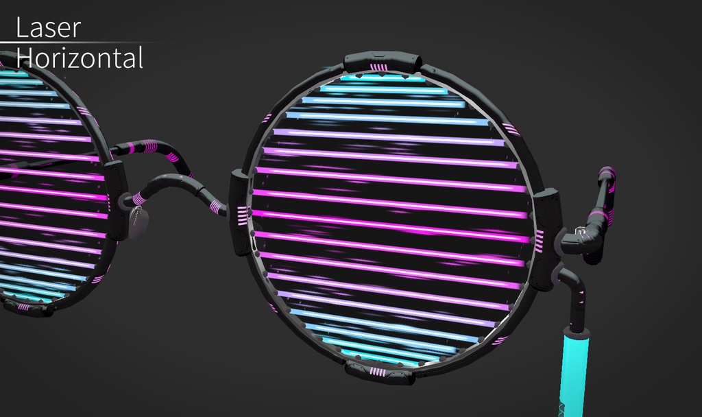 【VRC想定】レーザーグラス / Laser Glasses