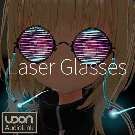 【VRC想定】レーザーグラス / Laser Glasses