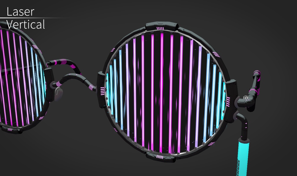 【VRC想定】レーザーグラス / Laser Glasses