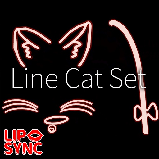 【VRC想定】ラインキャットセット / Line Cat Set
