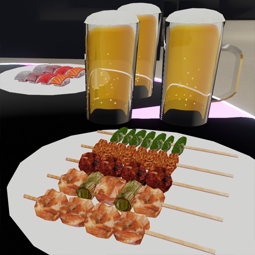 【VRC想定】どこでも飲み会セット / Portable Party Table