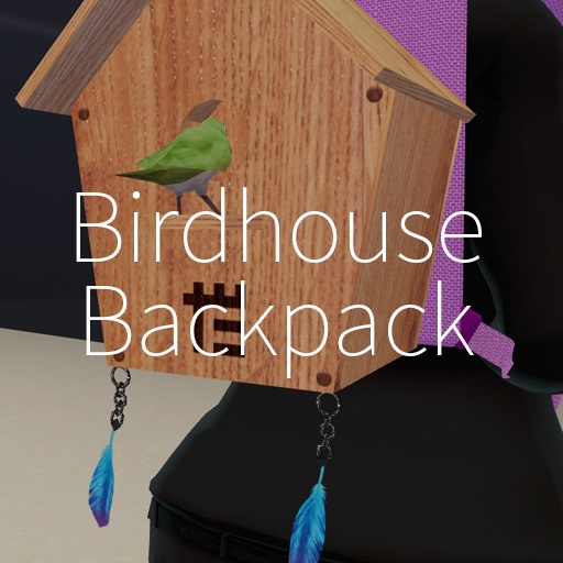 【VRC想定】巣箱バックパック / Birdhouse Backpack