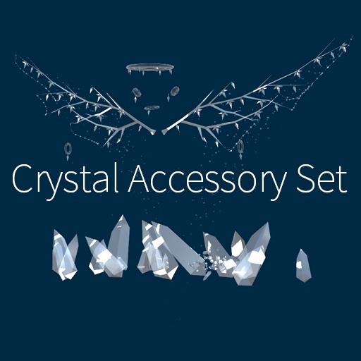 【VRC想定】クリスタルアクセサリーセット / Crystal Accessory Set