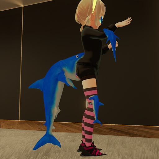 【VRC想定】噛みつきサメ / Cling Shark