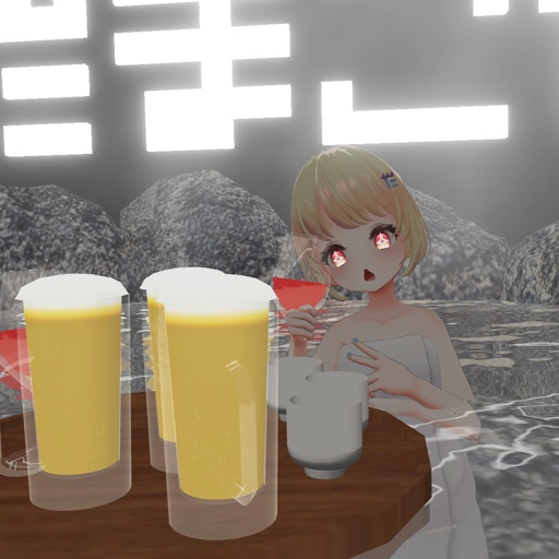 【VRC想定】温泉ヘイロー / Onsen Halo