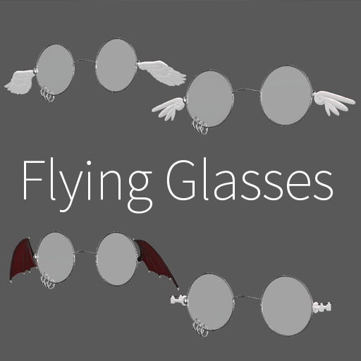 【VRC想定】フラインググラス / Flying Glasses