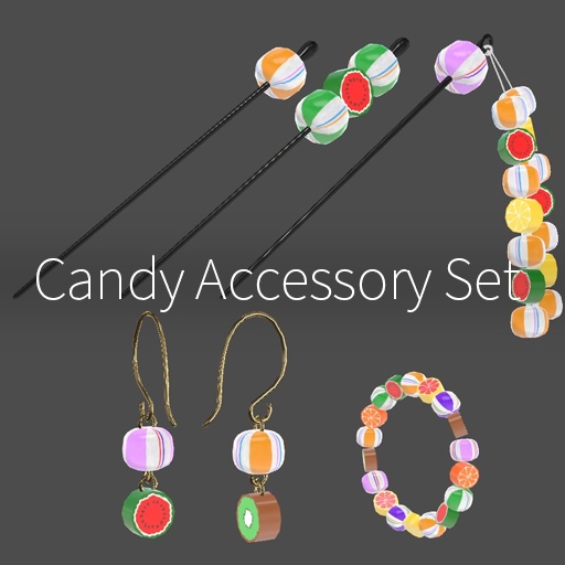 【VRC想定】飴玉アクセサリーセット / Candy Accessory Set
