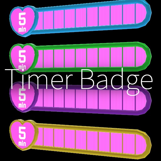 【VRC想定】タイマーバッジ / Timer Badge