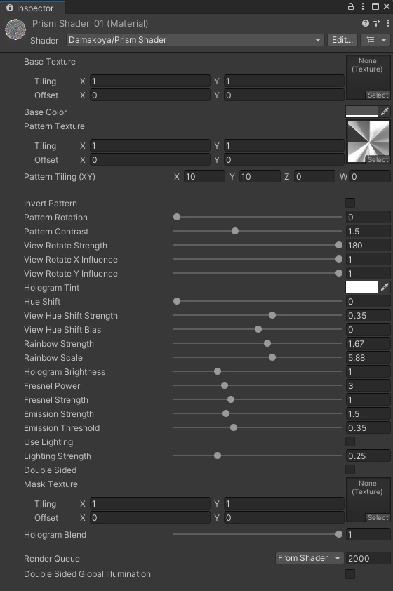 【VRC想定】プリズムシェーダー / Prism Shader
