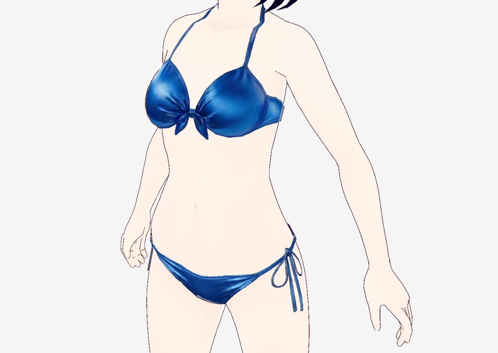 Vroid 水着 ブルー ビキニ Gen2　ver.2追加