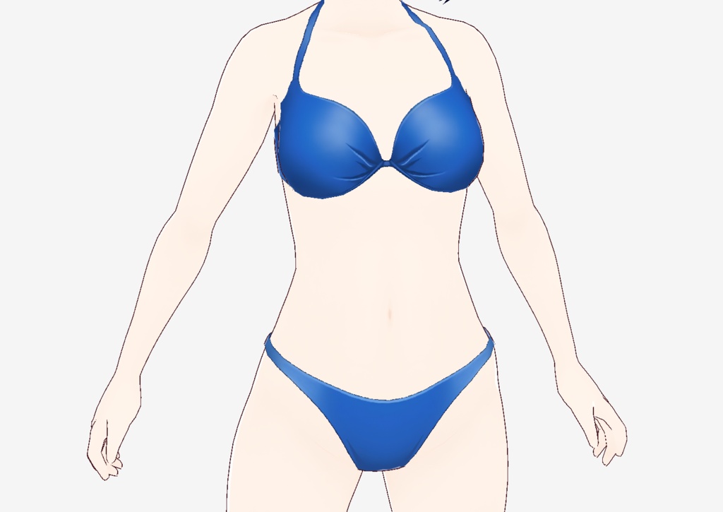 Vroid 水着 ブルー ビキニ