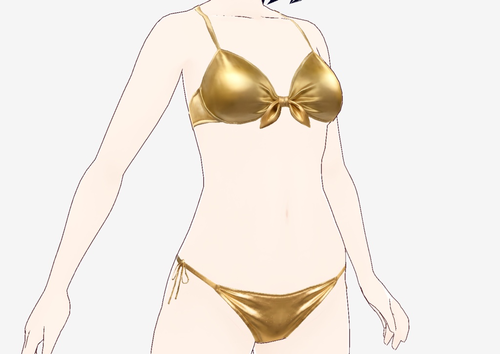 VRoid 水着 ビキニ 金 ゴールド