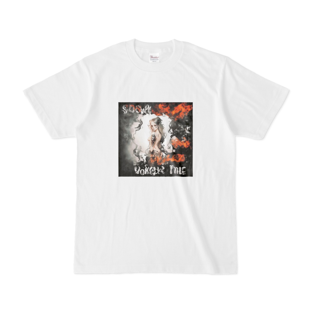 Smoke Fire Girl　Ｔシャツ　白