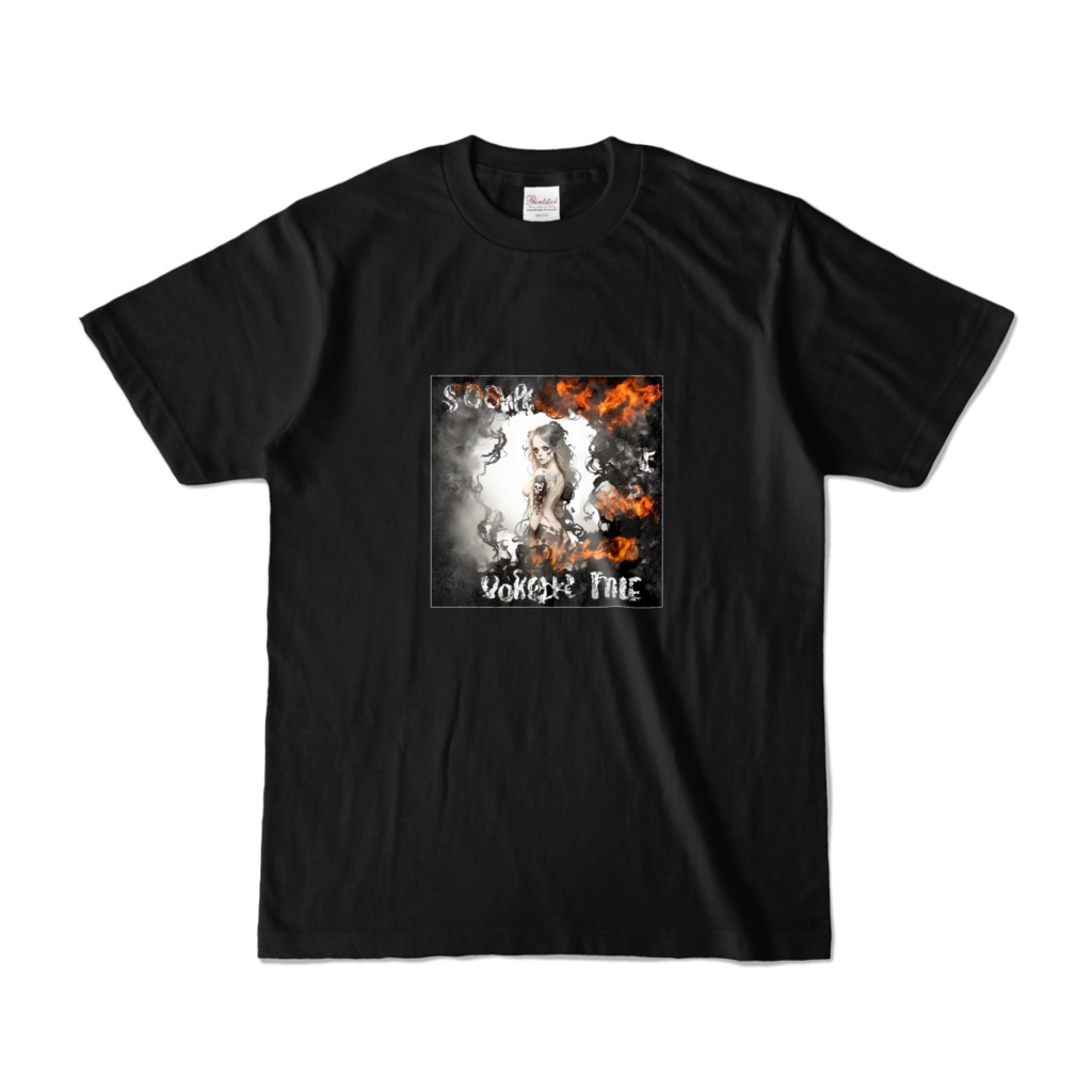 Smoke Fire Girl  Ｔシャツ　黒