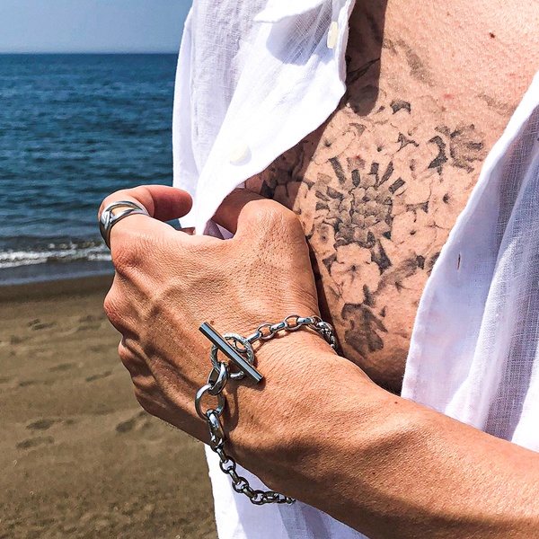 ハワイアンジュエリー ブレスレット チェーン レディース マンテル gbs8200