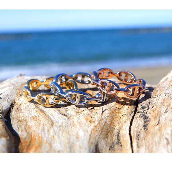 ハワイアンジュエリー リング 指輪 スクロール ウェーブ ステンレス grs8704