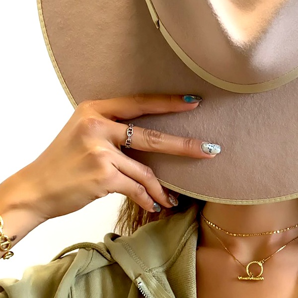 ハワイアンジュエリー リング 指輪 スクロール ウェーブ ステンレス grs8704