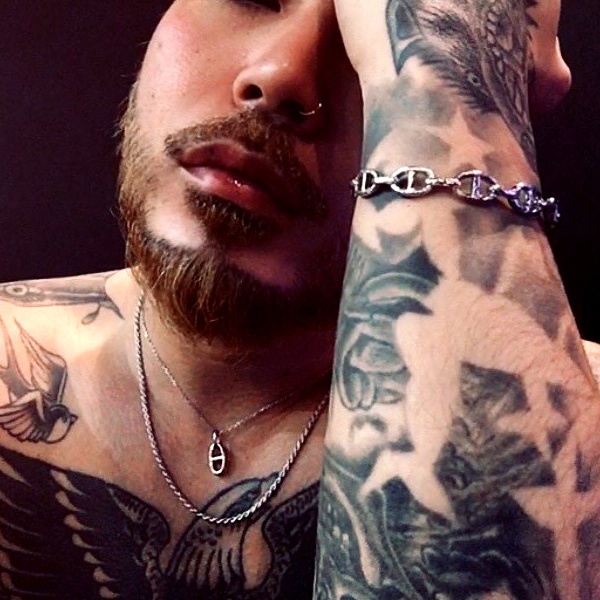 ハワイアンジュエリー ネックレス マリン クラシカル スクロール 波 ステンレス gps81254