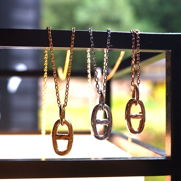 ハワイアンジュエリー ネックレス マリン クラシカル スクロール 波 ステンレス gps81254