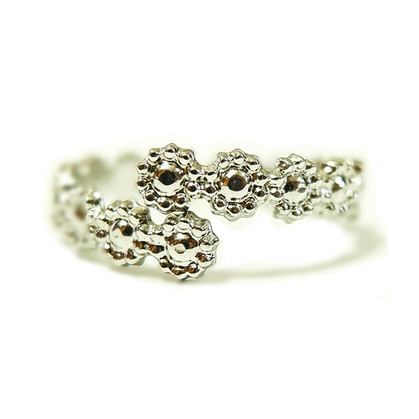 ボヘミアンリゾート リング フリーサイズ 指輪 花 フラワー ステンレス 金属アレルギー対応 mnk32