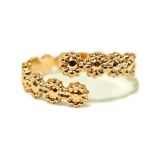 ボヘミアンリゾート リング フリーサイズ 指輪 花 フラワー ステンレス 金属アレルギー対応 mnk32