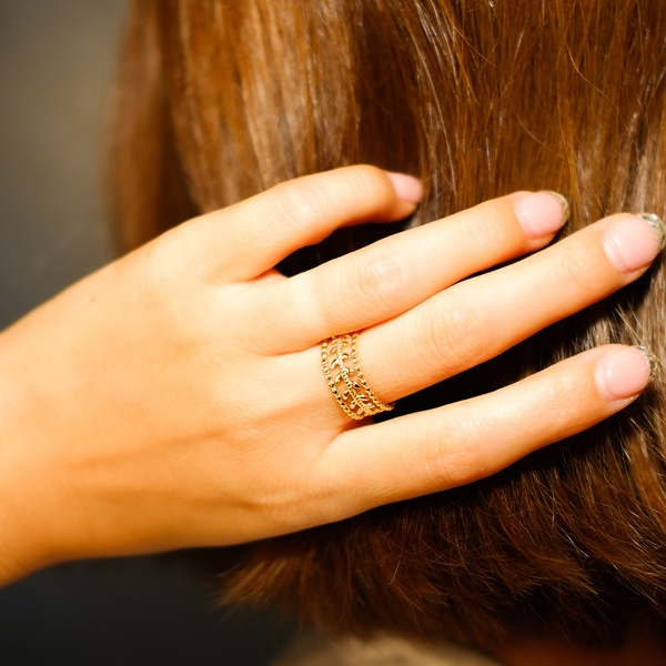 ボヘミアンリゾート リング イヤカフ 2Way 指輪 ステンレス 金属アレルギー対応 mnk21