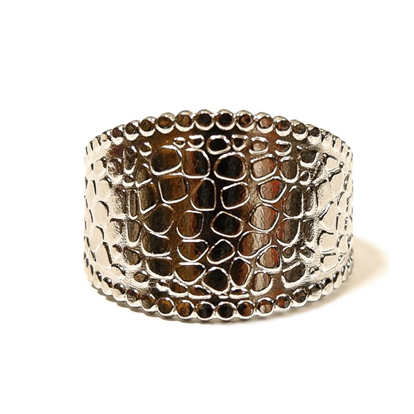 ボヘミアンリゾート リング クロコダイル フリーサイズ 指輪 ステンレス 金属アレルギー対応 mnk23