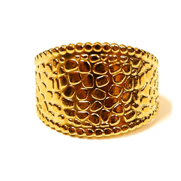 ボヘミアンリゾート リング クロコダイル フリーサイズ 指輪 ステンレス 金属アレルギー対応 mnk23