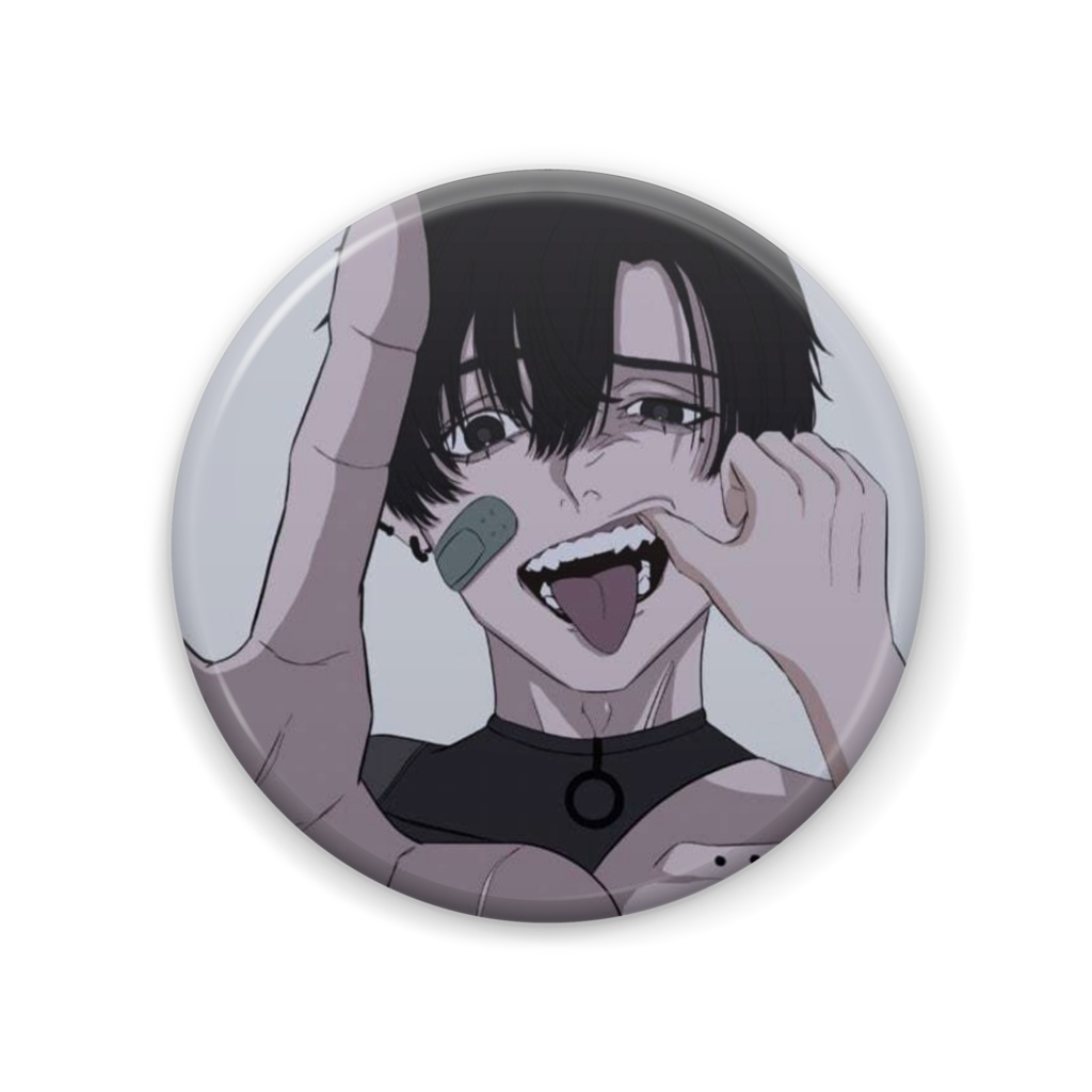 有機煙 缶バッジ