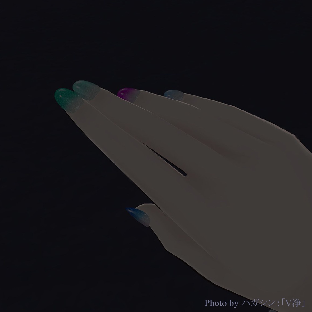 【MDollnail対応】かき氷風ネイルVol.1【VRChat向け】