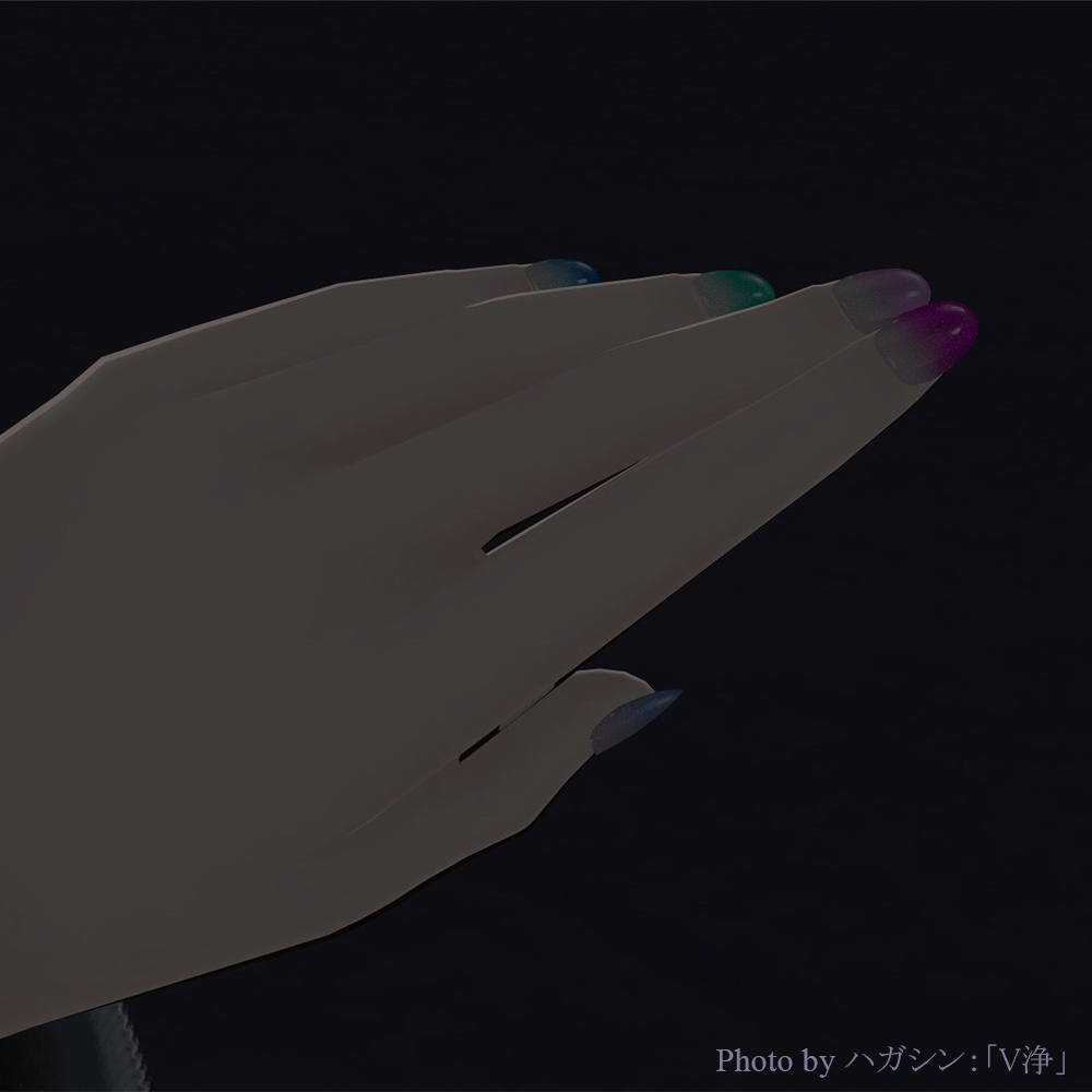 【MDollnail対応】かき氷風ネイルVol.1【VRChat向け】