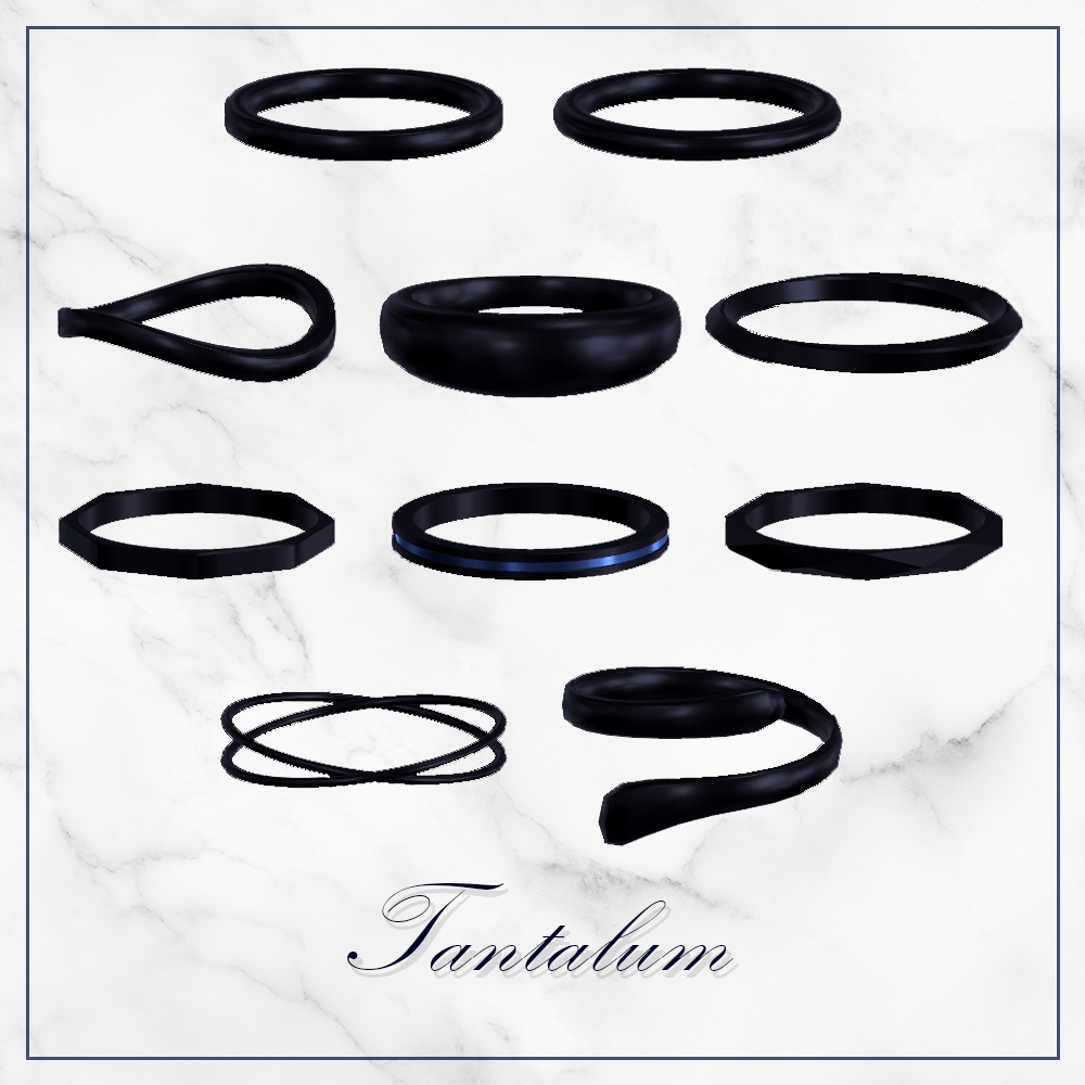 シンプルリングコレクション10点セット【VRChat向け】