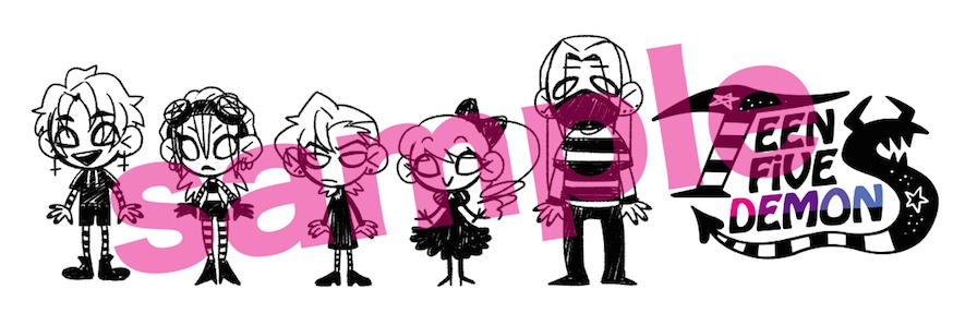 TEEN5DEMONSマスキングテープ(モノクロ)