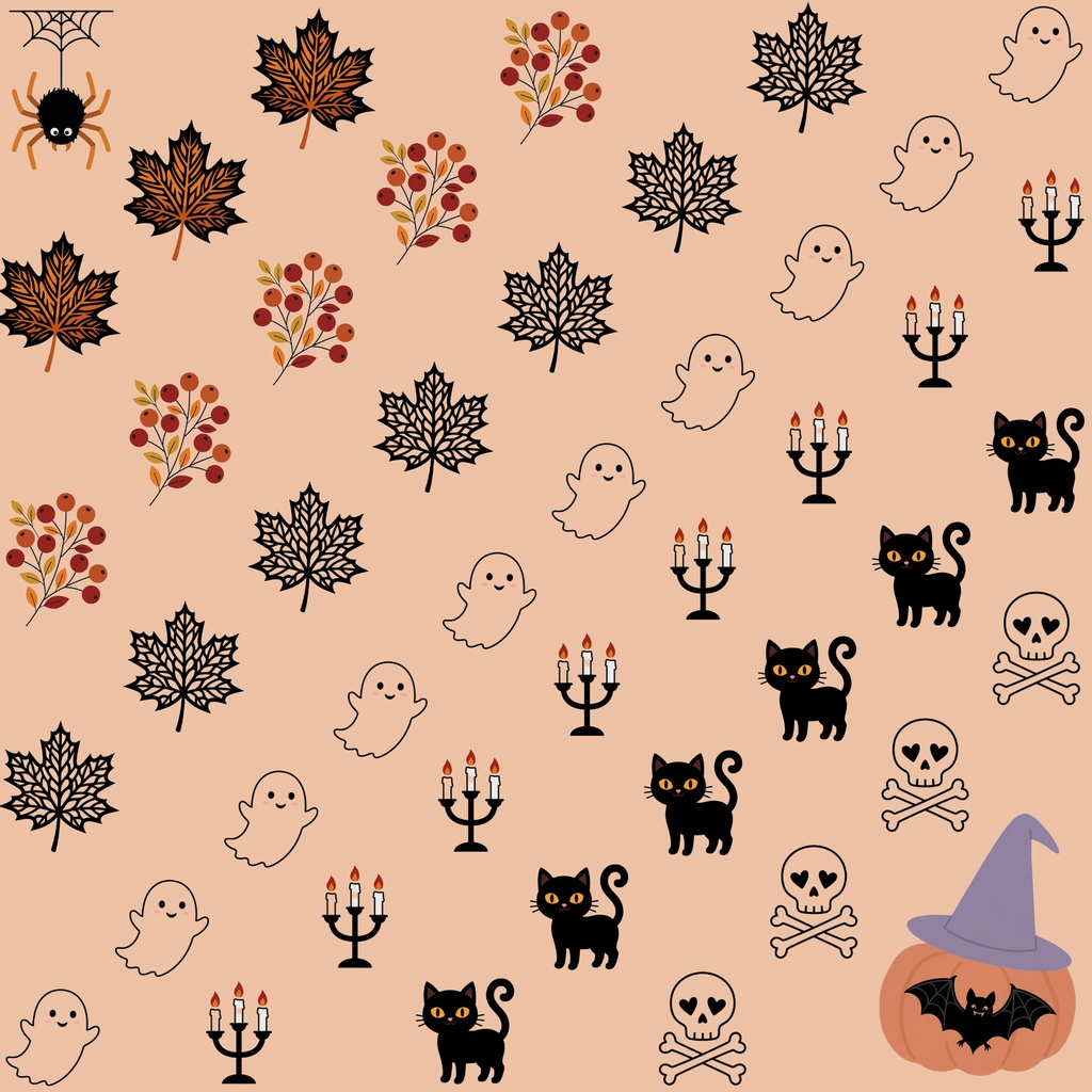 デジタルペーパー　3枚セット　ハロウィン２　秋　autumn 背景素材　デジタル手帳　壁紙　ラッピング