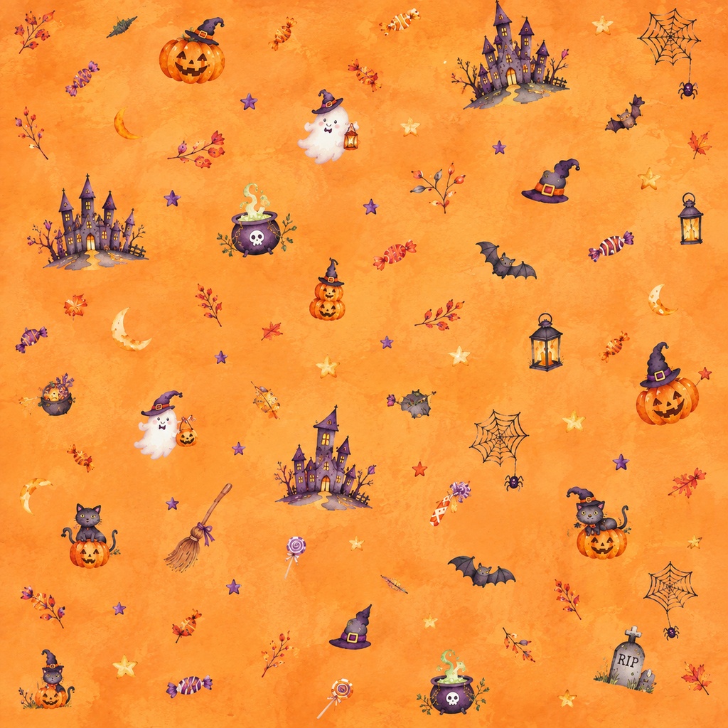デジタルペーパー　3枚セット　ハロウィン０７　秋　autumn 背景素材　デジタル手帳　壁紙　ラッピング