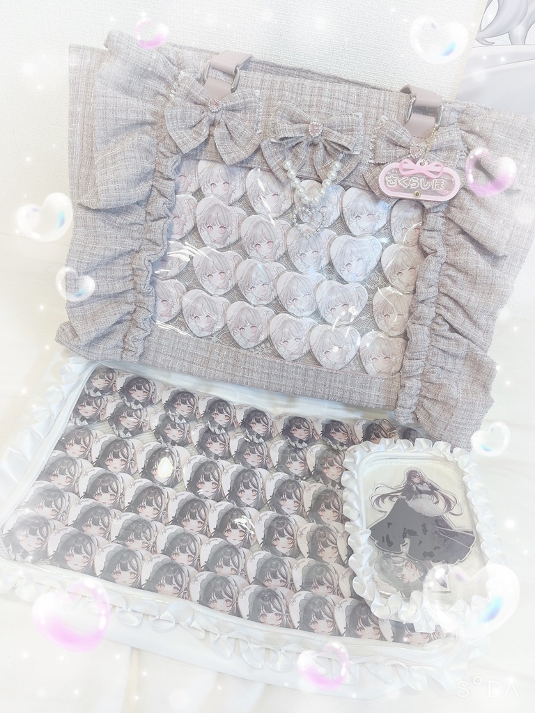 【C104】ハート型缶バッジ メイドちゃん