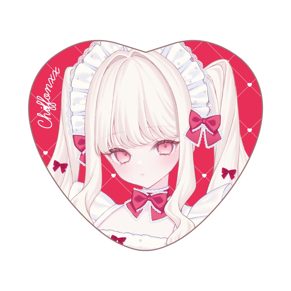 【C105】ハート型缶バッジ　いちごちゃん