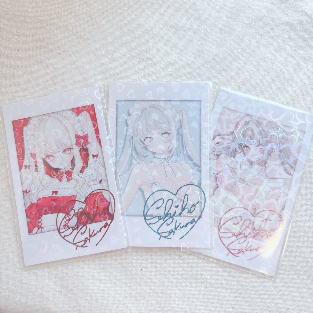 箔押しサイン入りチェキ風カード