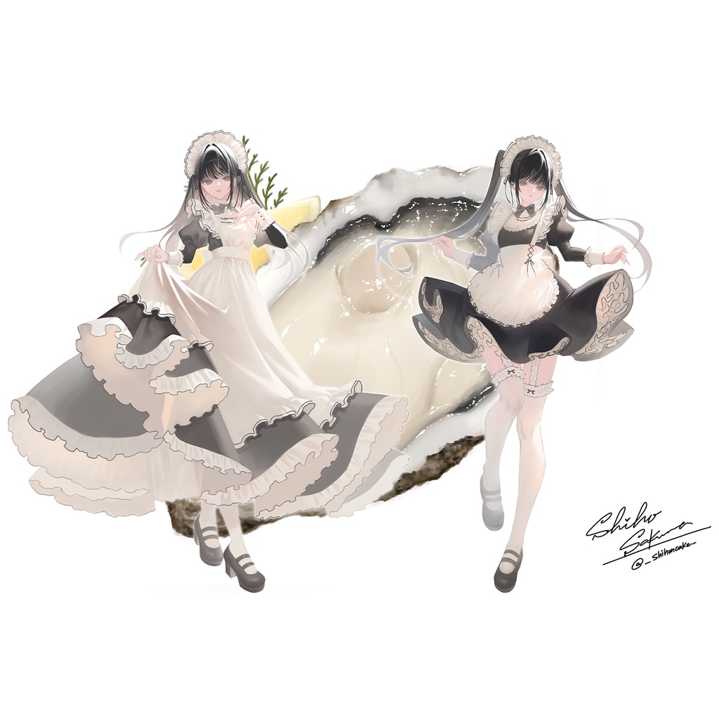 Chiffonxxオリジナルメイド服「 OYSTER WHITE 」