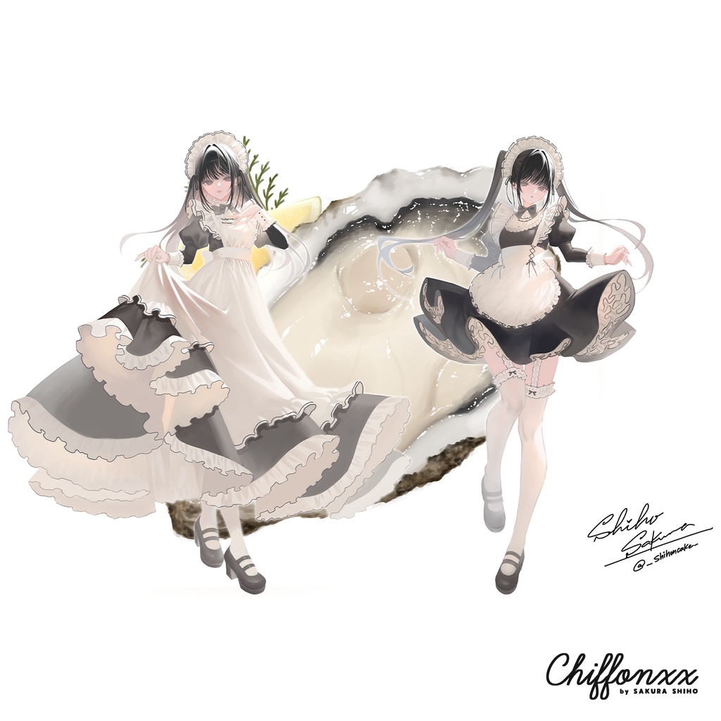 Chiffonxxオリジナルメイド服「 OYSTER WHITE 」