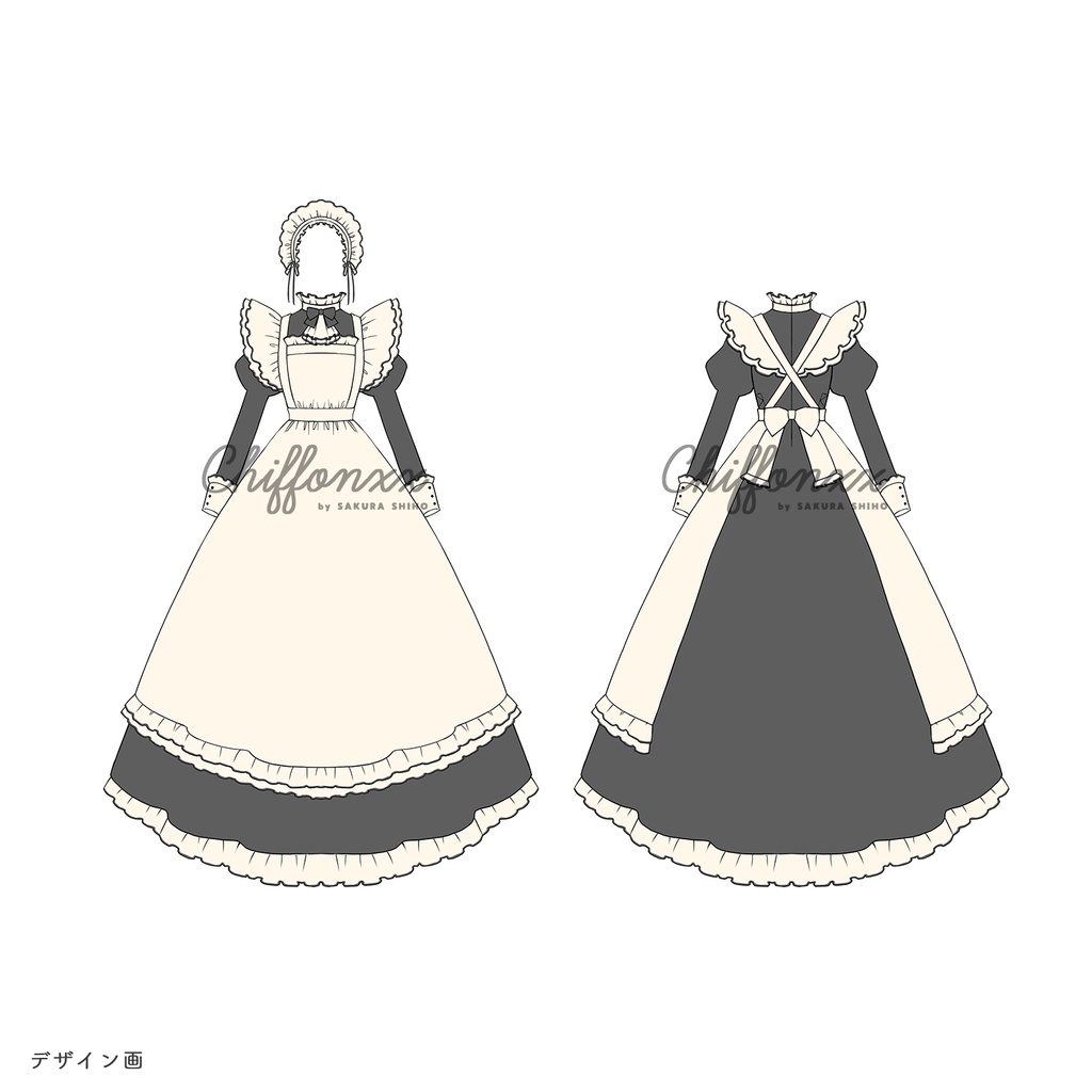 Chiffonxxオリジナルメイド服「 OYSTER WHITE 」