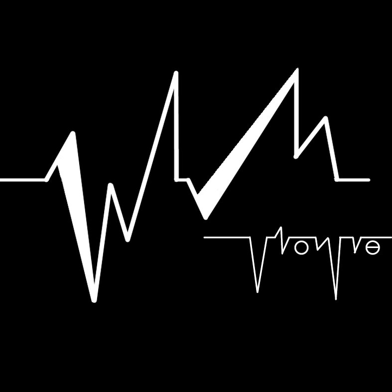 劇団オリジナルジップパーカー 心電図風 (前面のみ / 黒)