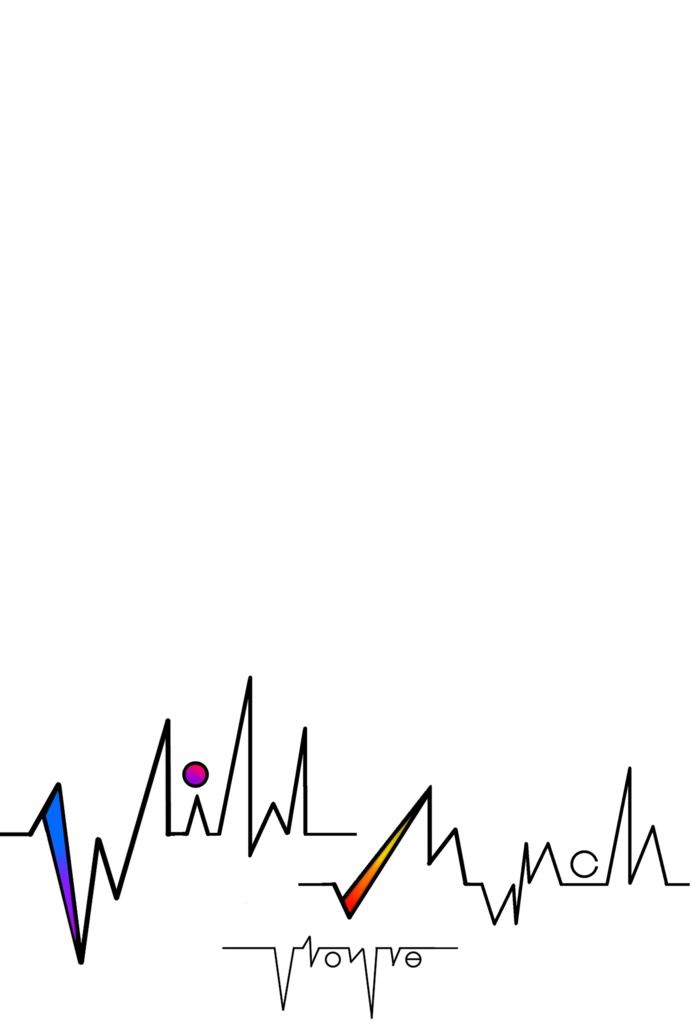 劇団オリジナルジップパーカー 心電図風 (背面のみ / 白)