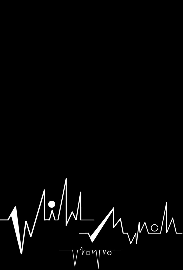 劇団オリジナルジップパーカー 心電図風 (両面 / 黒)