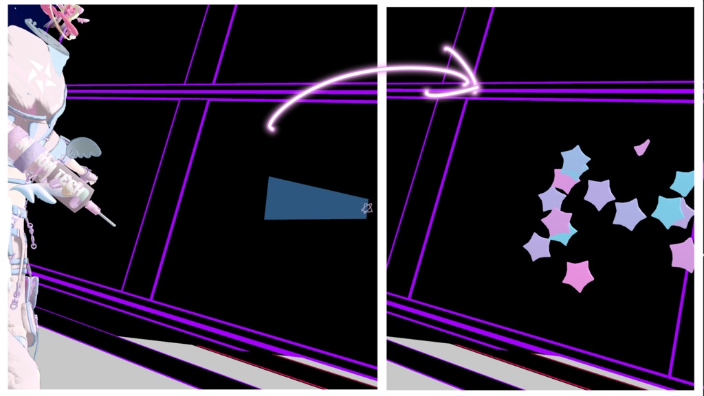 (無料)指から星が出るパーティクル