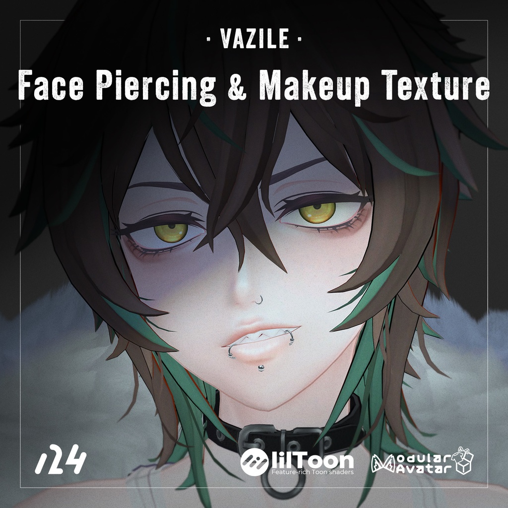 Face Piercing & Makeup Texture for VAZILE
