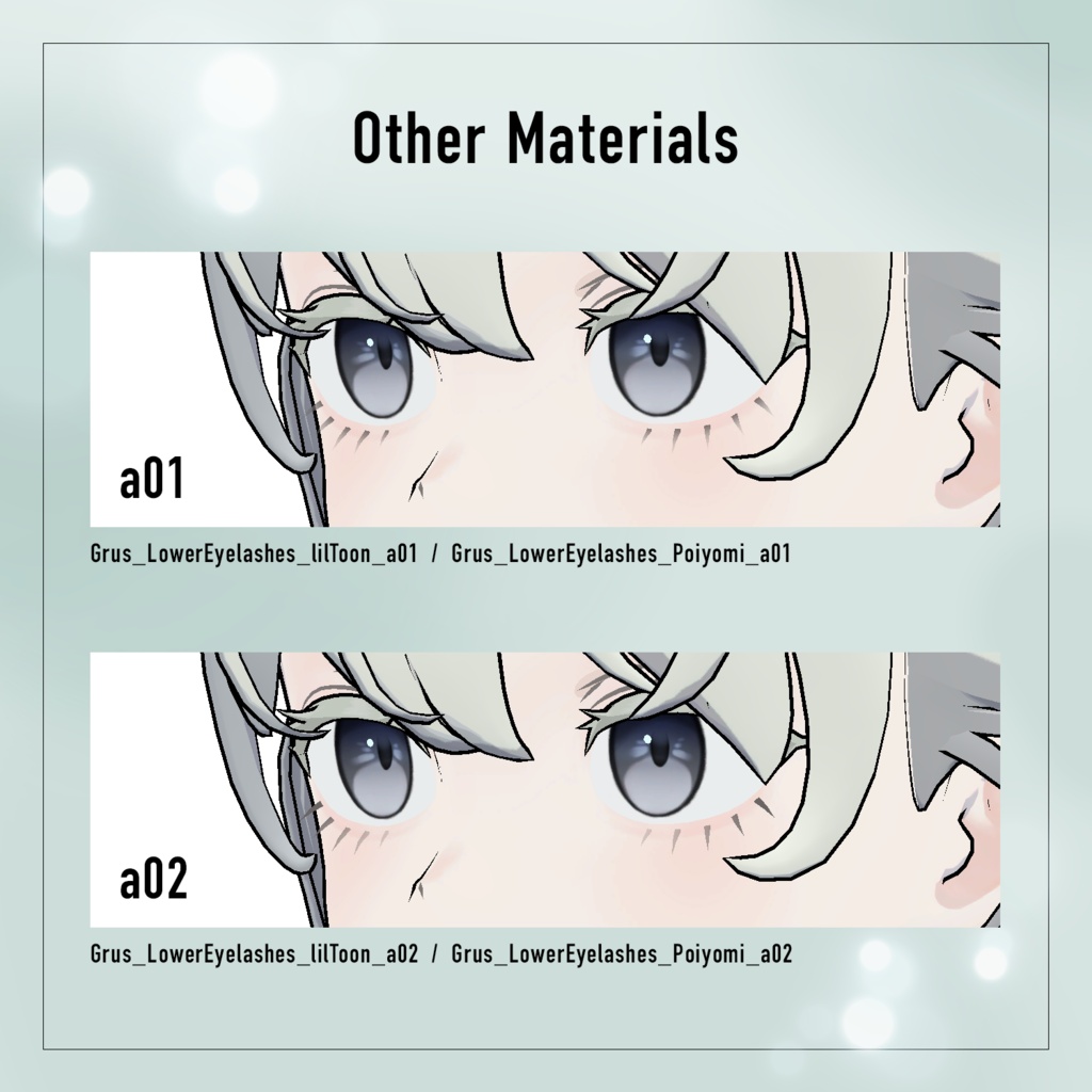 LowerEyelashes for Grus
